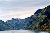 Norvegia, la regione dei fiordi, vedute durante la gita in battello lungo l'Aurlandsfjord e il Noeroyfjord. 